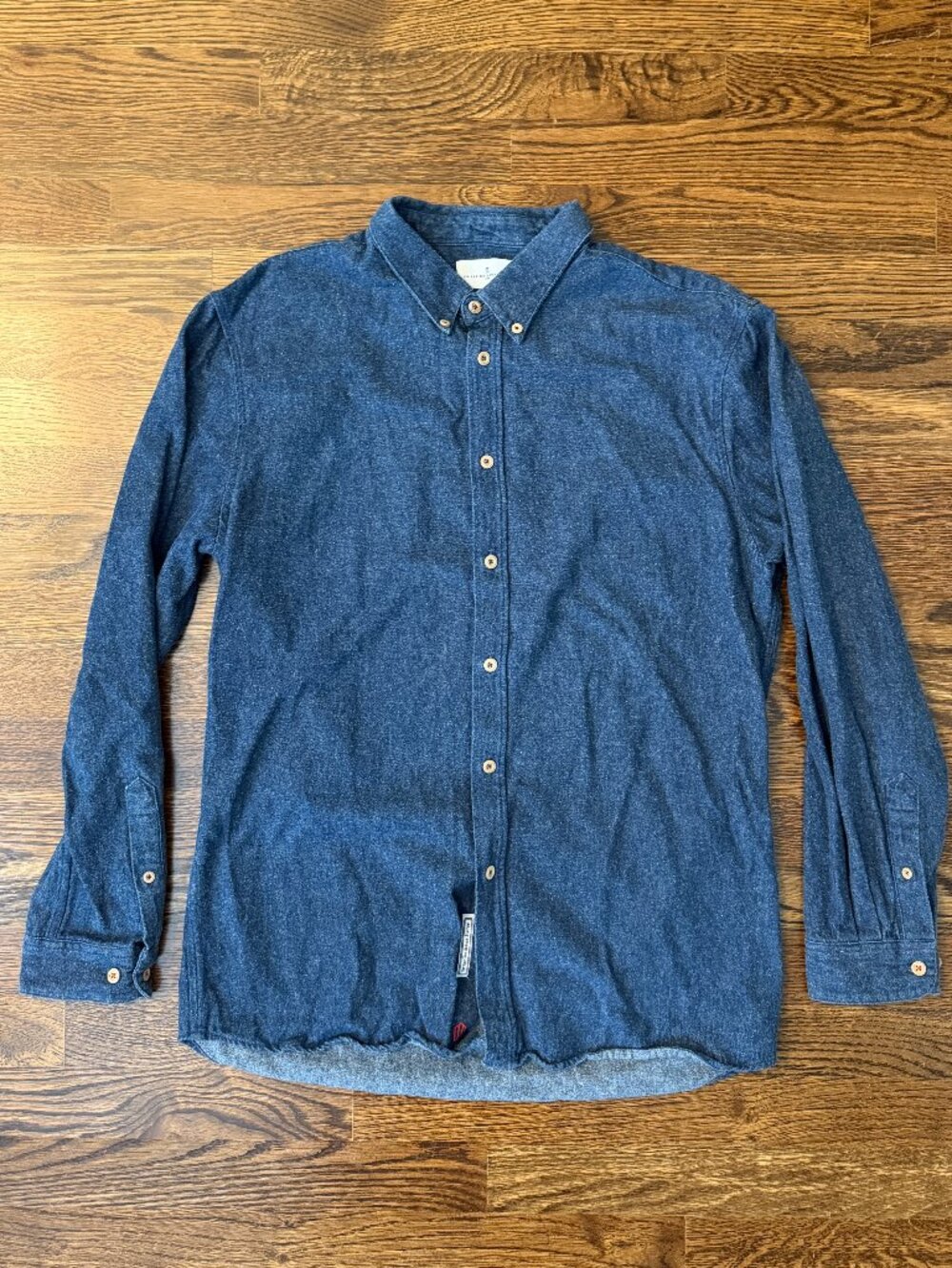 Cuisse de Grenouille Paris Shirt, Large, Navy/Denim Blue
